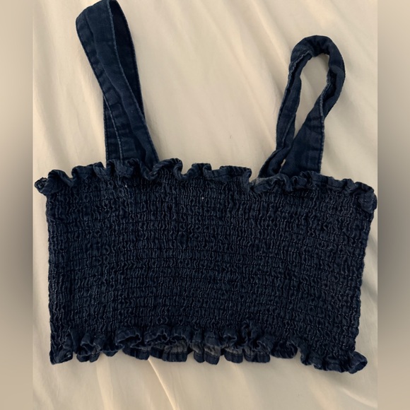 Urban Outfitters Blue Smocked Top - Picture 2 of 9